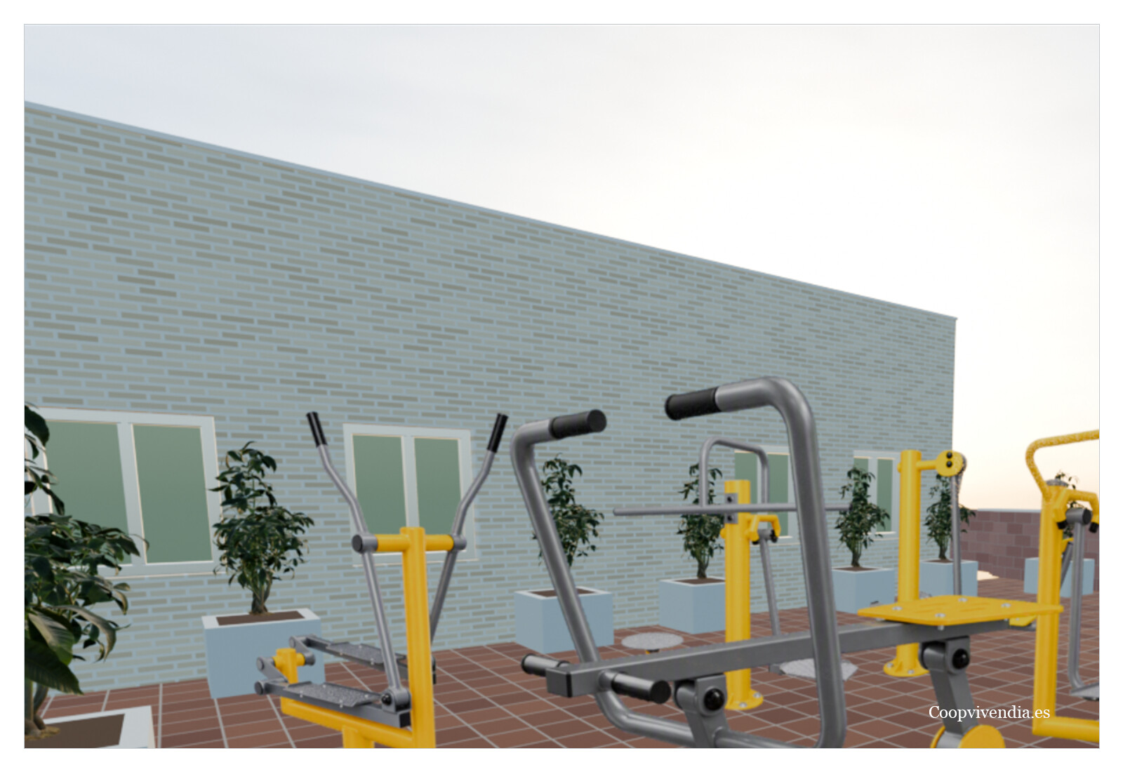 Terraza Fitness al aire libre de Coliving Life